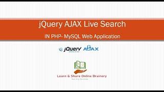 How to Implement Live Search using jQuery AJAX in PHP - MySQL Web Application in Tamil