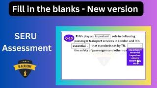 Fill in the blank New version explained - SERU assessment- 2024  #Seruassessment, #tfl, #phv, #seru