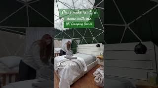 DID YOU SEE THE CAT? #dome #glamping #travel #luxury #wv #unitedstates  #satisfyingvideo #youtube ￼￼