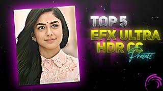 TOP 5 EFX HDR CC PRESETS  ALIGHT MOTION 4K CC XML  TOP 5 CC PRESETS PACK