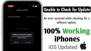 Unable to Check for Update iPhones - An error occurred while checking for a software update.