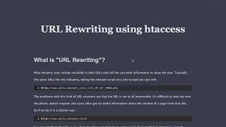 Introduction To URL Rewrite using  .htaccess and its configuration on Mac Part-1