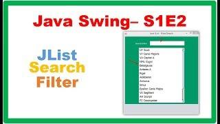 Java Swing S1E2 : JList - Filter/Search using JTextField