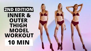 Inner and Outer Thigh  Model Workout for Slim Lean Model Legs PART 2 / Nina Dapper