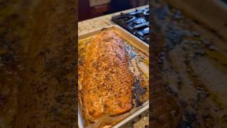 The Easiest Baked Garlic & Herb Salmon Recipe Ever!  #foodie #food #shorts