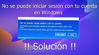 No se puede iniciar sesión con tu cuenta | Solución