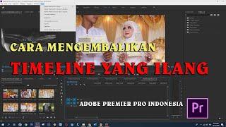 Cara Mengembalikan Timeline Adobe Premiere Pro Yang Hilang