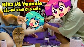 LẮP ĐỒ CHƠI CAT TREE CHO MÈO ( Hiha và Yummie Vlog ) 