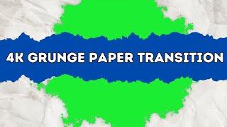 Paper Rip Transition Green Screen | Grunge Paper Transition Green Screen |  Green Screen Transitions