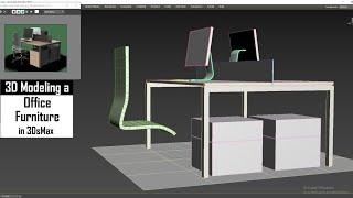 3ds Max 3D Modeling Tutorial | Create Office Furniture for Beginners