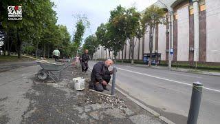 Ура! Столбики у лицея им. Гоголя