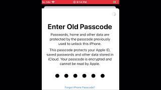 how to fix enter old passcode on iphone