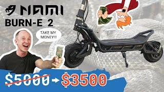 NEW $1,500-Cheaper Version of the Ferrari of Electric Scooters - NAMI BURN-E 2 Review