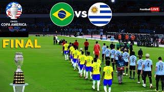 Brazil vs Uruguay - Copa America 2024 FInal USA - Full Match & Penalties | Vinicius vs Nunez | PES