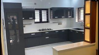 Modular kitchen - Acrylic High Gloss Grey German Kitchen by - ROYAL MODULAR KITCHENS - TN- 2022