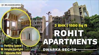 3 BHK Society Flat In Dwarka | Rohit Apartments Sector 10 | ₹1.37cr | Flats For Sale In Dwarka