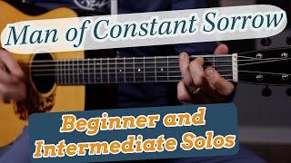Man of Constant Sorrow - Guitar Lesson - Two Flatpicking Solos!