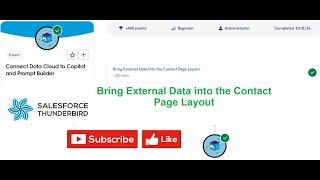 Connect Data Cloud to Copilot and Prompt Builder | Bring External Data into the Contact Page Layout