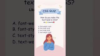 CSS Quiz | HTML & CSS | JavaScript | #javascript #java