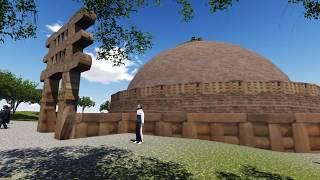 Sanchi Stupa Architecture - 360° view walkthrough (Buddhist Architecture)