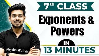 Exponents And Powers | Cheat Sheet Series For Class 7th