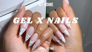 HOW I DO MY GEL-X NAILS AT HOME SUPER EASY & LONG LASTING