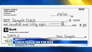 Check fraud is on the rise nationwide