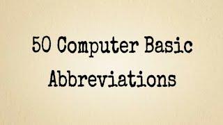 50 Computer's Basic Abbreviations #1 || IMP Fullforms  || Trio's Target