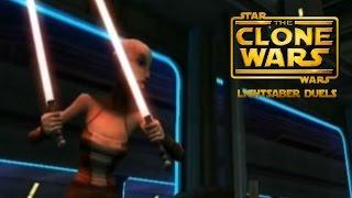 Star Wars: The Clone Wars - Lightsaber Duels (Wii) Gameplay: Obi-Wan Kenobi vs Asajj Ventress