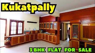 fully furnished 3 bhk flat for sale in kukatpally hyderabad vivekanand nagar | 1800sft | resale flat