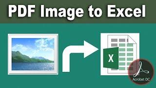 How to Convert PDF Image to Excel with Accurate formatting in Adobe Acrobat Pro