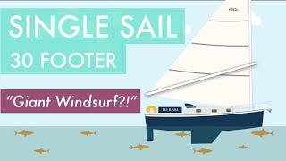 SAILING A GIANT WINDSURF, NONSUCH 30 Cat Boat Ep.18