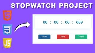 Stopwatch Project with HTML, CSS  and Java Script