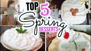 TOP 5 Spring Desserts that take minutes to make and they're all NO Bake!  Spring dessert Repices