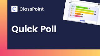 How to Run a Live Quick Poll Question in PowerPoint [ ClassPoint Tutorial ]