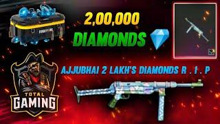 Ajjubhai 2 Lakh Diamond's  Waste On Crazy Bunny Mp40 | TOTALGAMING | FREEFIRE | LIGHT FF