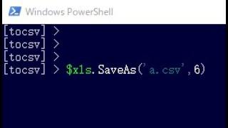 Convert Excel to CSV file using powershell.