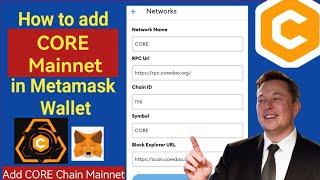 How to add CORE to Metamask | add core Mainnet in Metamask