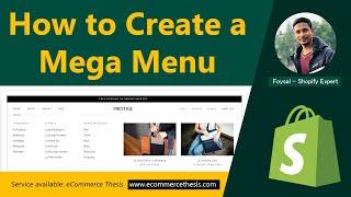 How to Create Mega Menu in Shopify  Shopify Store Design Tutorial