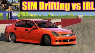 Assetto Corsa GoPro - Sim Drifting LOCAL Track vs IRL Drifting!!