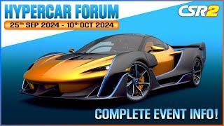 CSR2 | HYPERCAR FORUM | EVENT INFO!