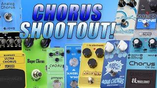 Chorus Shootout! (Boss, Behringer, Caline, NUX, Joyo, EHX, TC Electronic.)