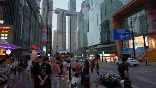 [4K] Walk in the evening, Chongqing Raffles, China.