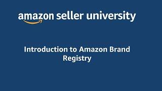 Introduction to Amazon Brand Registry