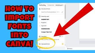 How to import fonts into canva (Step By Step) 2024