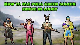 How to use Pubg Green screen Emote in Lobby | Green Screen | Pubg Mobile | Rox Hamza