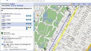 Public transit directions in Google Maps