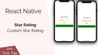 React Native: Star Rating (Custom Star Rating)