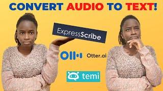 Convert Audio To Text [FREE] | How To Transcribe Audio to Text | Audio To Text Software