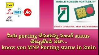 How to know MNP Porting status on your mobile number